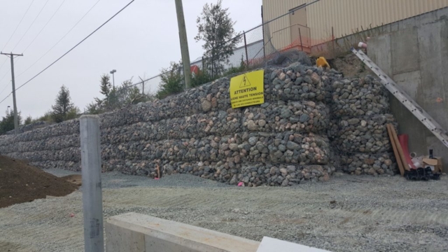 Mur gabion Rouyn Noranda